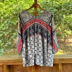 Knox Rose Multicolor Patterned Blouse